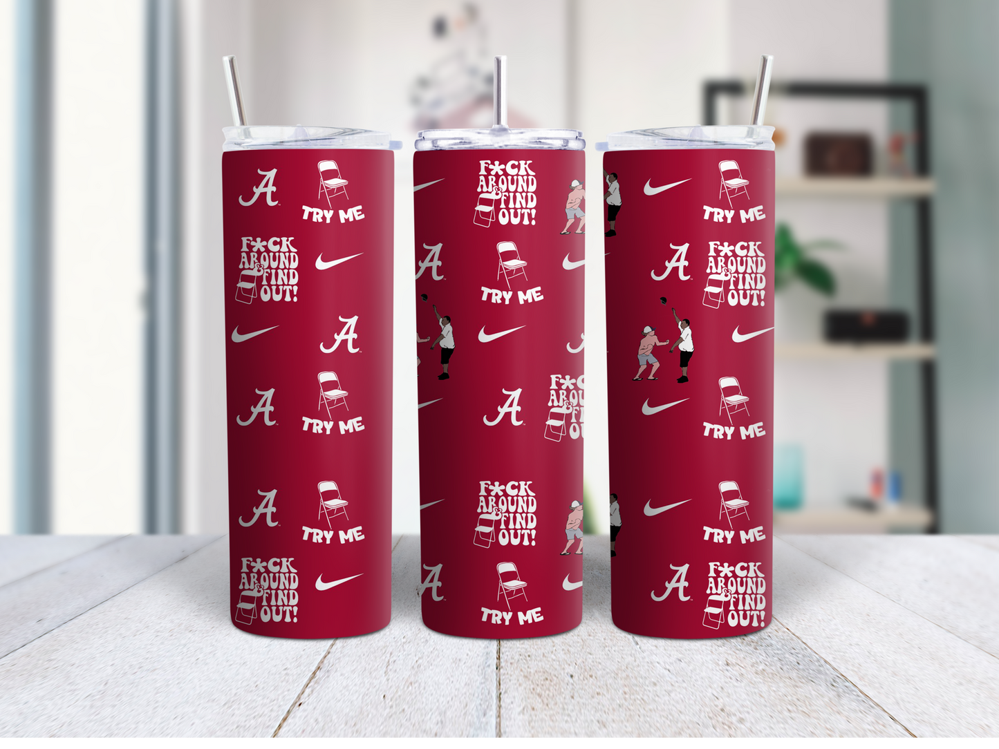 ALABAMA BRAWL 20 OZ SKINNY TUMBLER