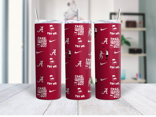 ALABAMA BRAWL 20 OZ SKINNY TUMBLER